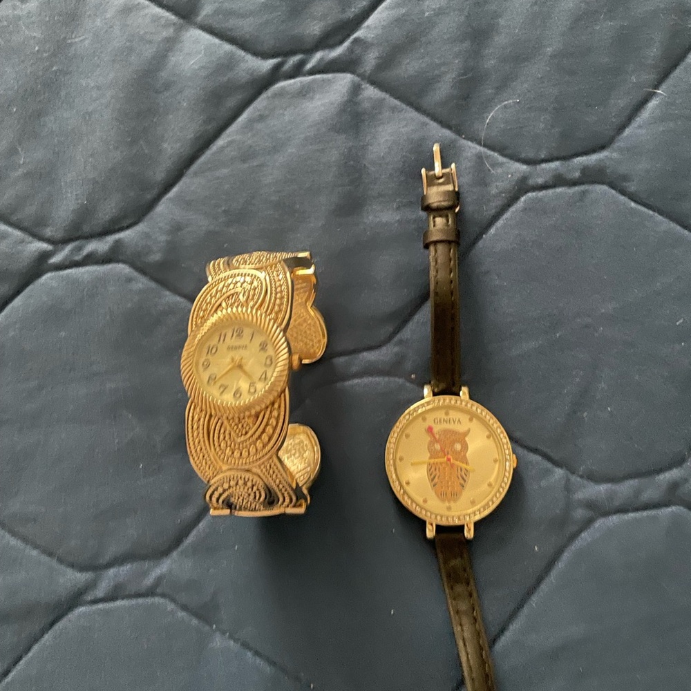 Geneva Gold and Black Women's Watches